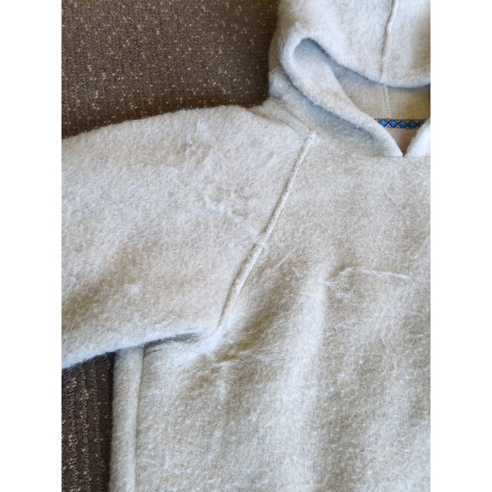 Petros Wool Linen Hoodie Sweater Size Large XL See Measurements Beige Cream - Picture 3 of 12
